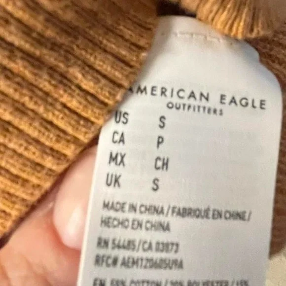 American Eagle Outfitters Camel Button-Up Sweater - Picture 3 of 4